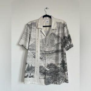 Pattern button up shirt